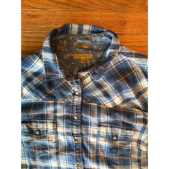Jachs Girlfriend Flannel Button Down 2XL Pearl Snap - Picture 5 of 10